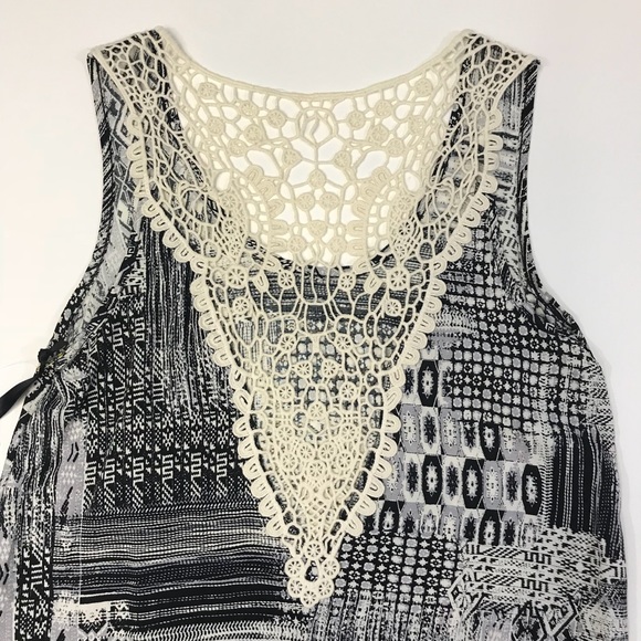 NWT [Stoosh] Boho Crochet-Back Patchwork Tank Top - Picture 4 of 8